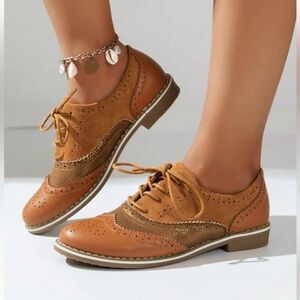 Ladies High Quality Boyfriend, Flat Platform Lace Up Dress Casual Ladies Shoe